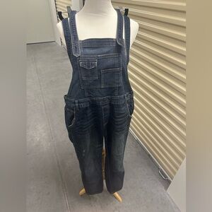 Free People Women’s Dark Blue Denim Overalls